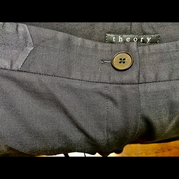 theory ~ black tuxedo pants in light wool - Picture 5 of 5